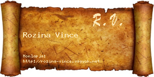 Rozina Vince névjegykártya